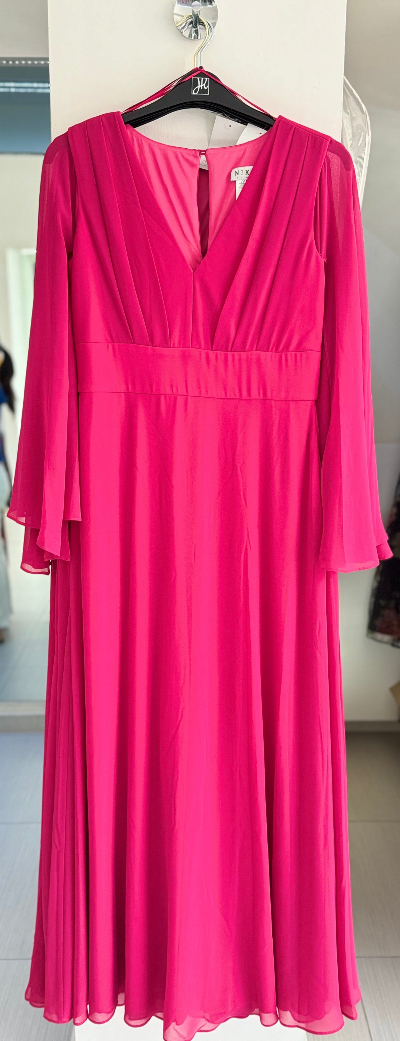 VESTIDO LARGO FIUSHA/AZUL REY CAPA GASA 56843