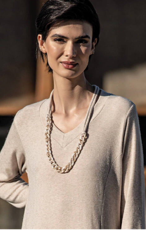 VESTIDO MIDI BEIGE/GRIS/NEGRO 05467