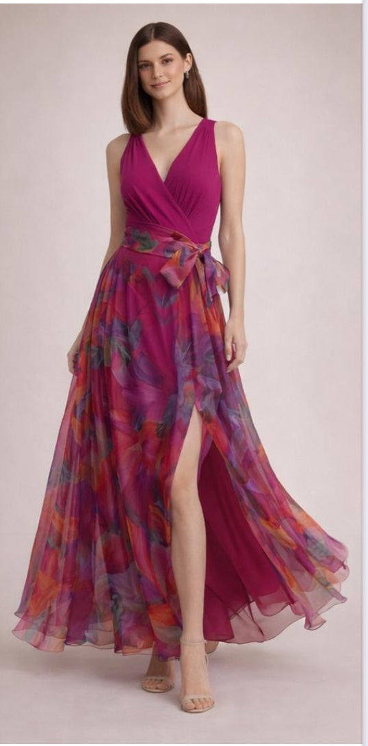 VESTIDO LARGO FIUSHA ESTAMPADO 56263