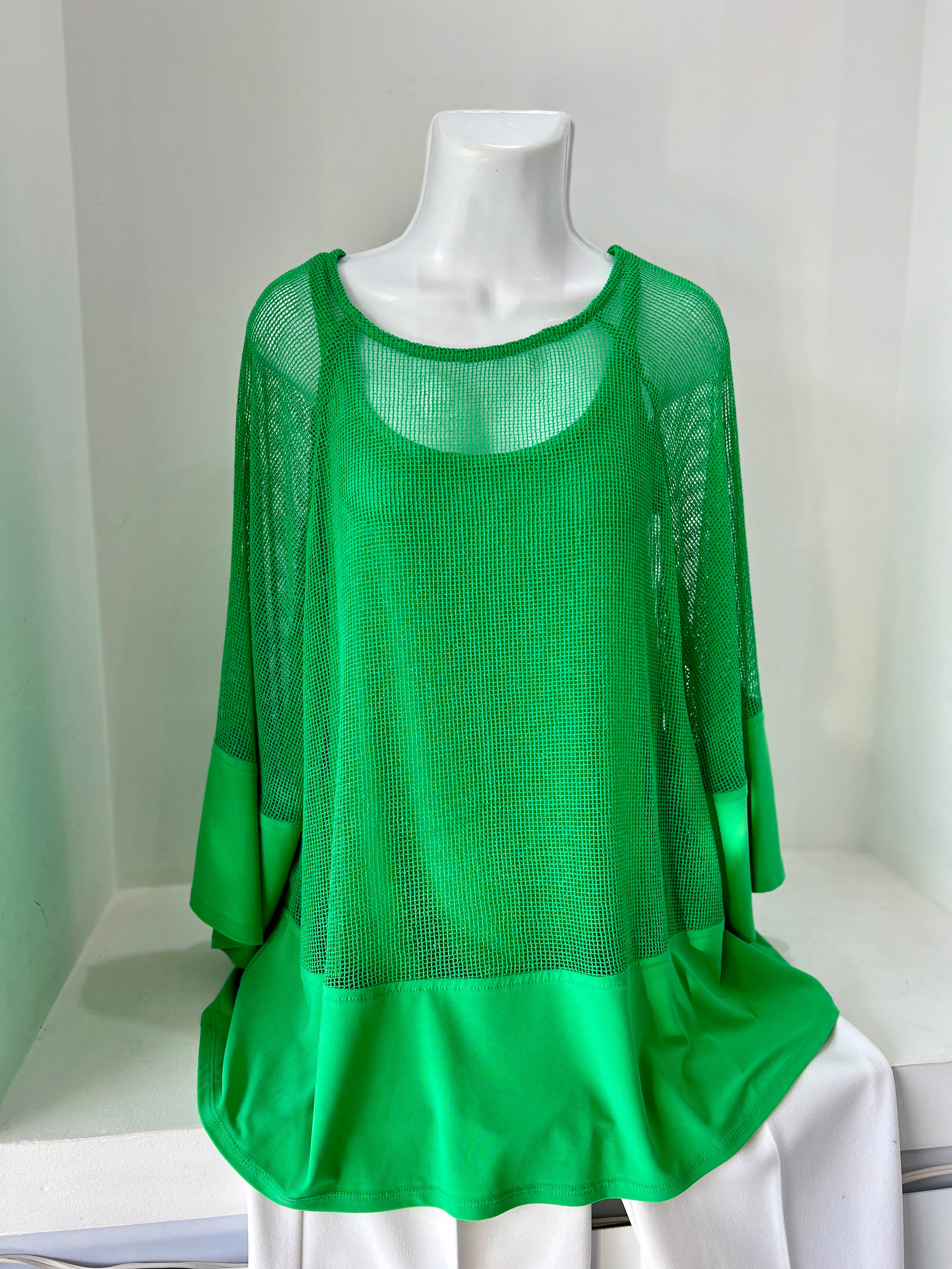 BLUSA MESH VERDE PERICO/VERDE LIMÓN 241261