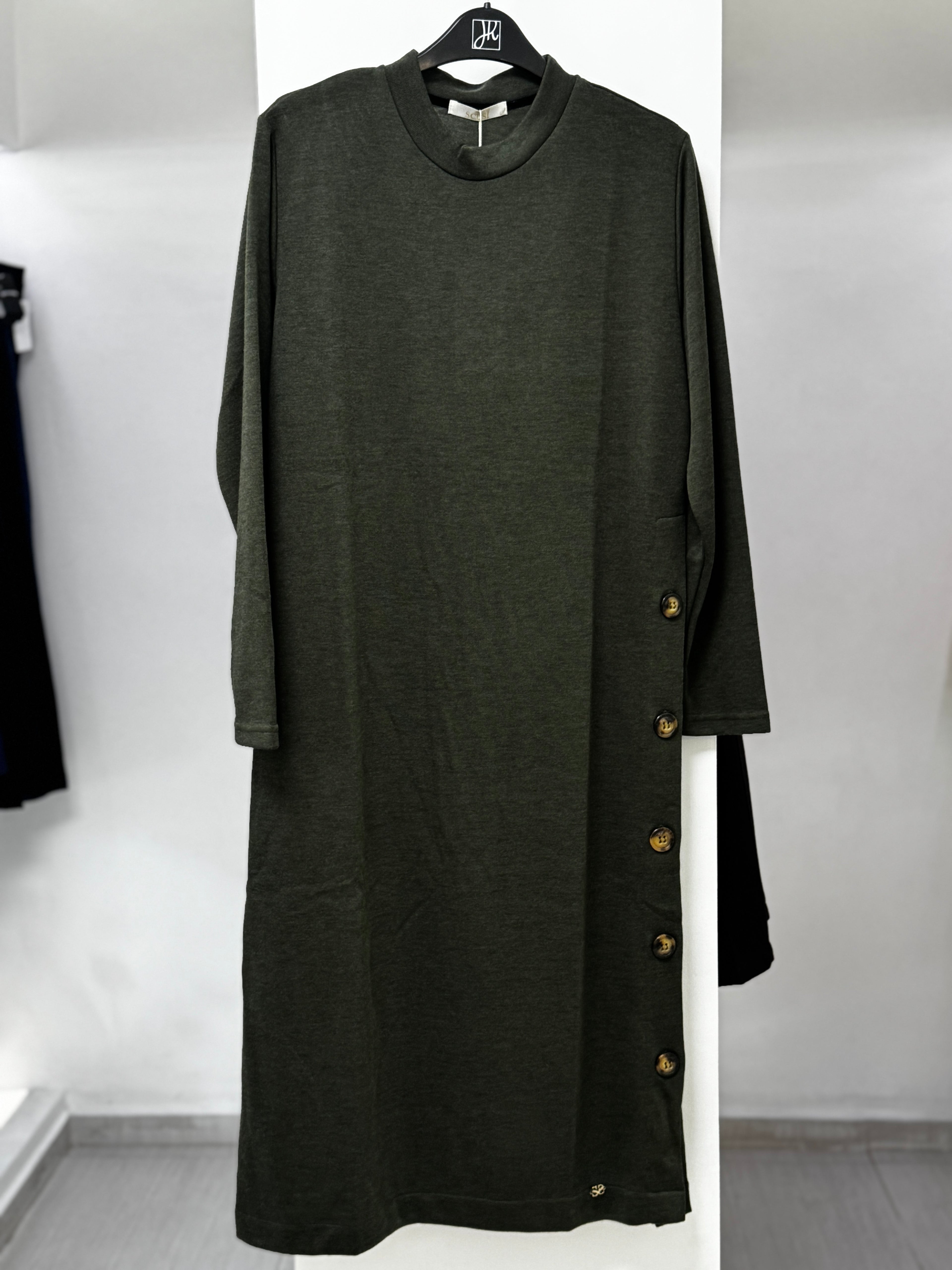 VESTIDO MIDI UVA/VERDE 05452