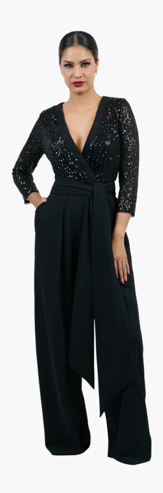 JUMPSUIT BORDADO NEGRO/VINO 57280