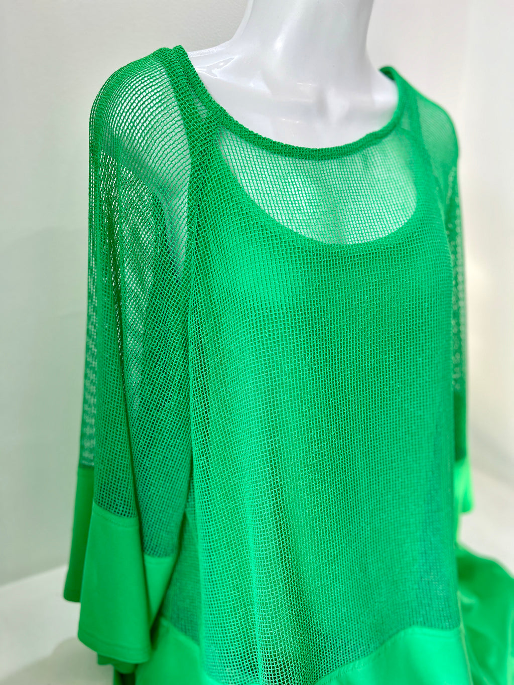 BLUSA MESH VERDE PERICO/VERDE LIMÓN 241261