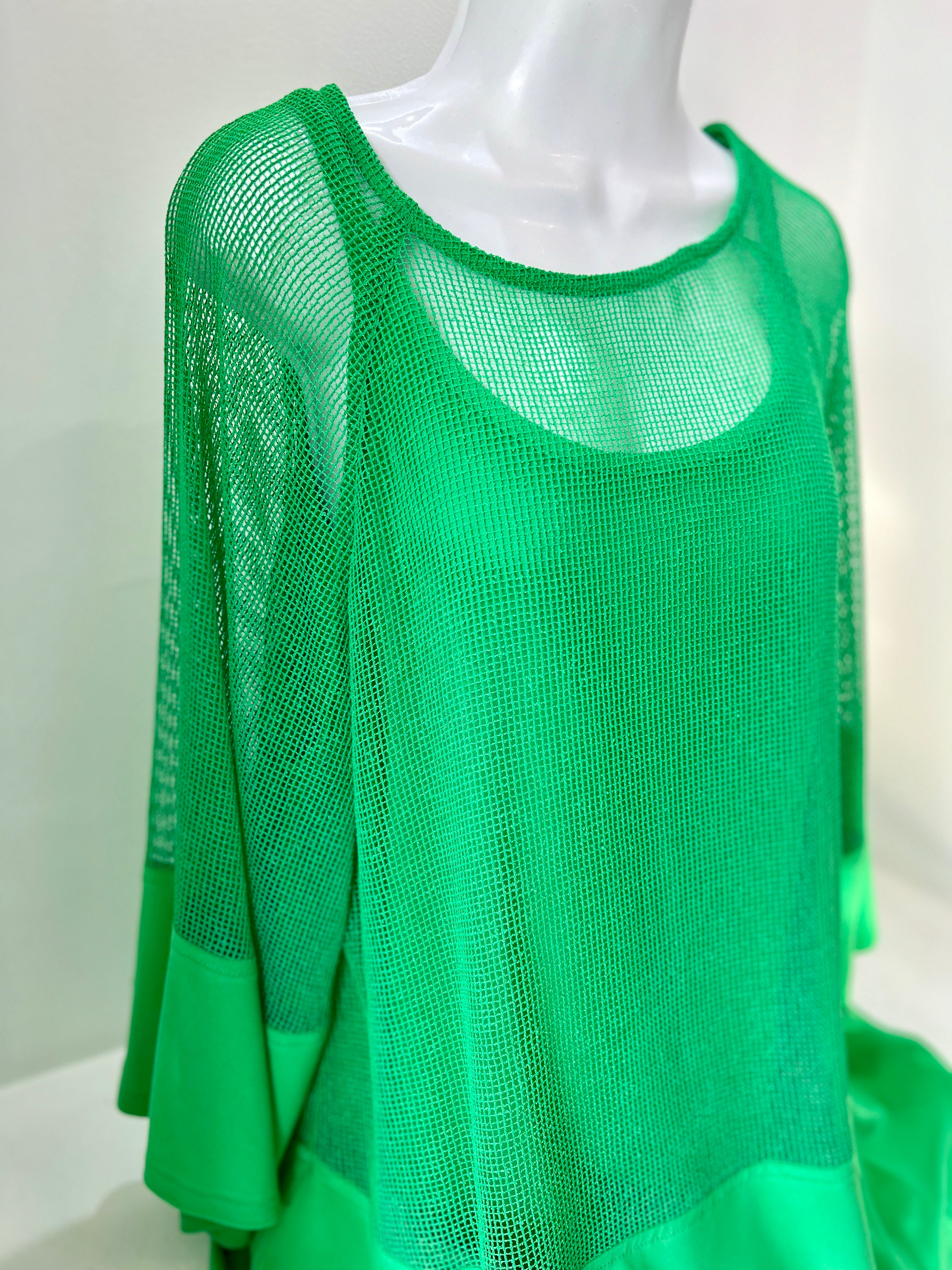 BLUSA MESH VERDE PERICO/VERDE LIMÓN 241261