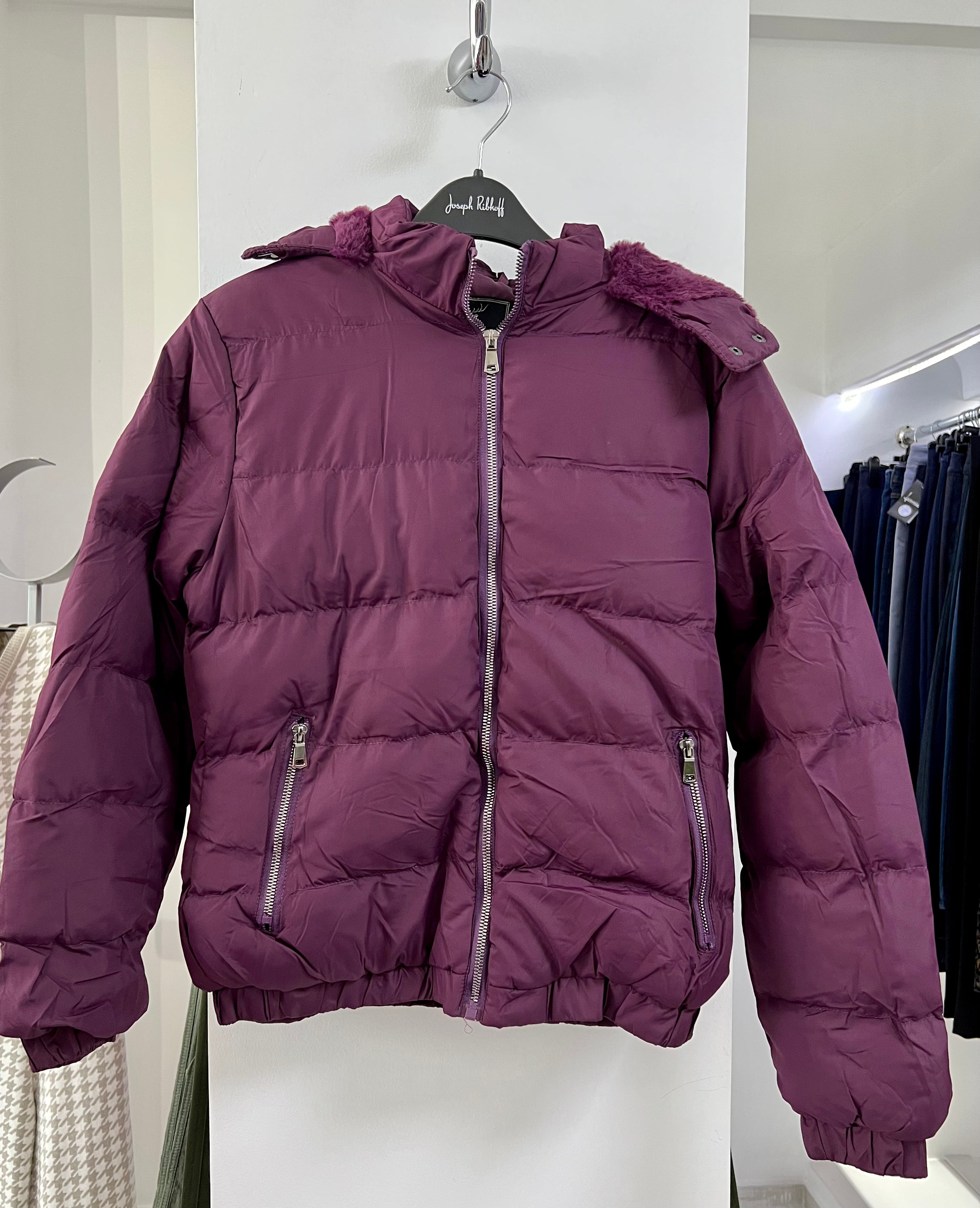 CHAQUETA PUFFER MORADA/NEGRA