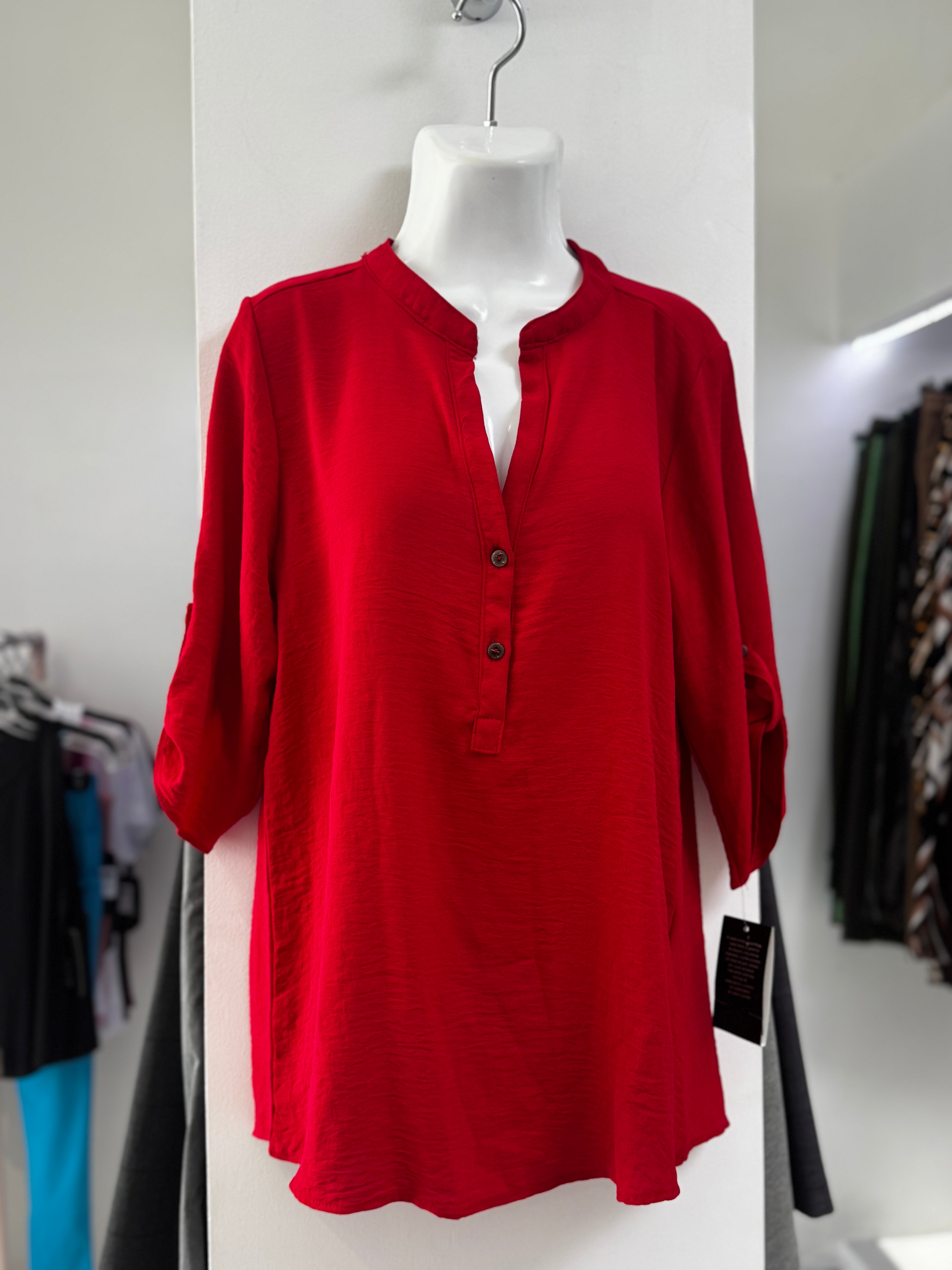 BLUSA ROJA/VERDE L35606