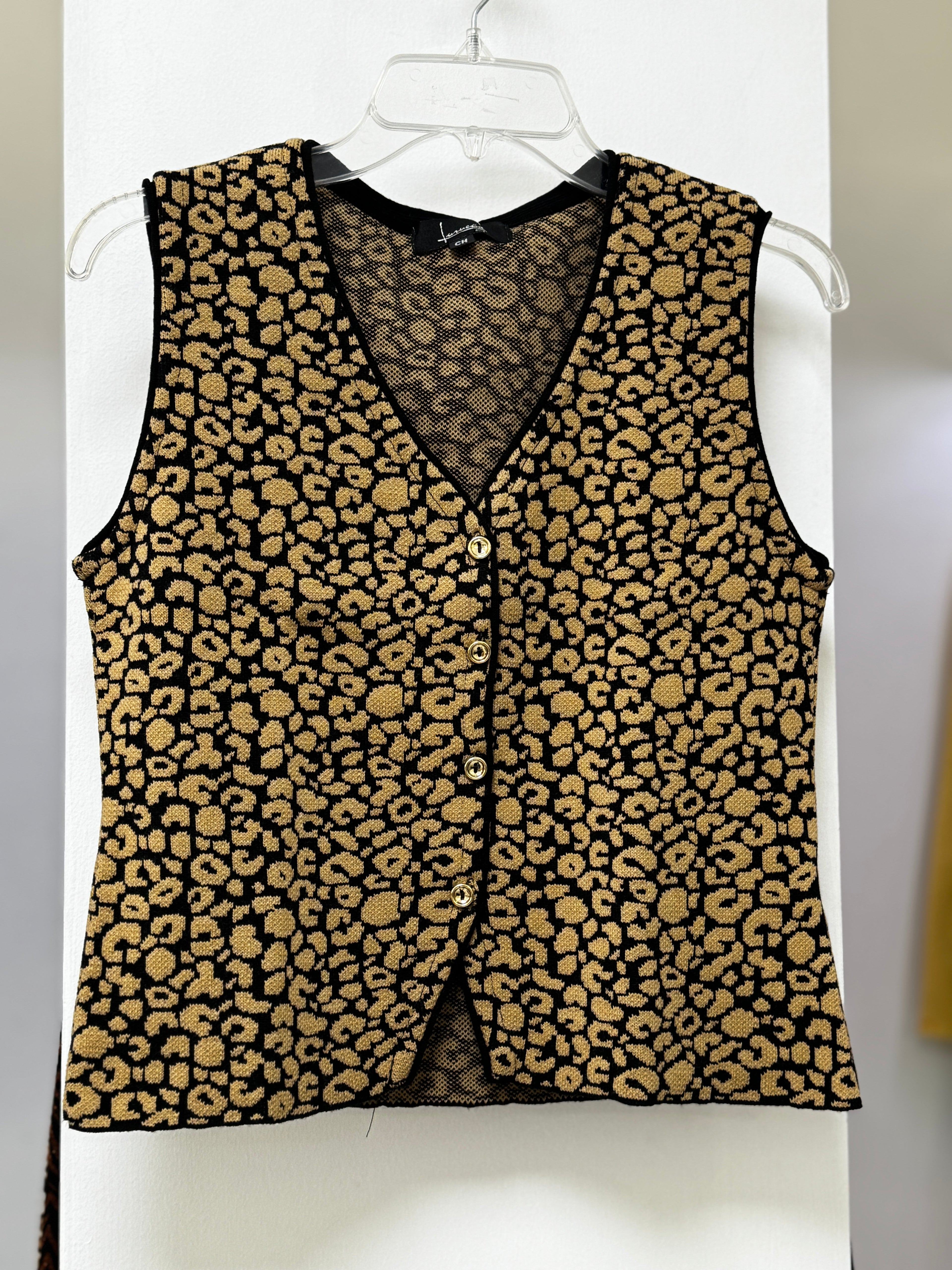 CHALECO CAFÉ PRINT L33394