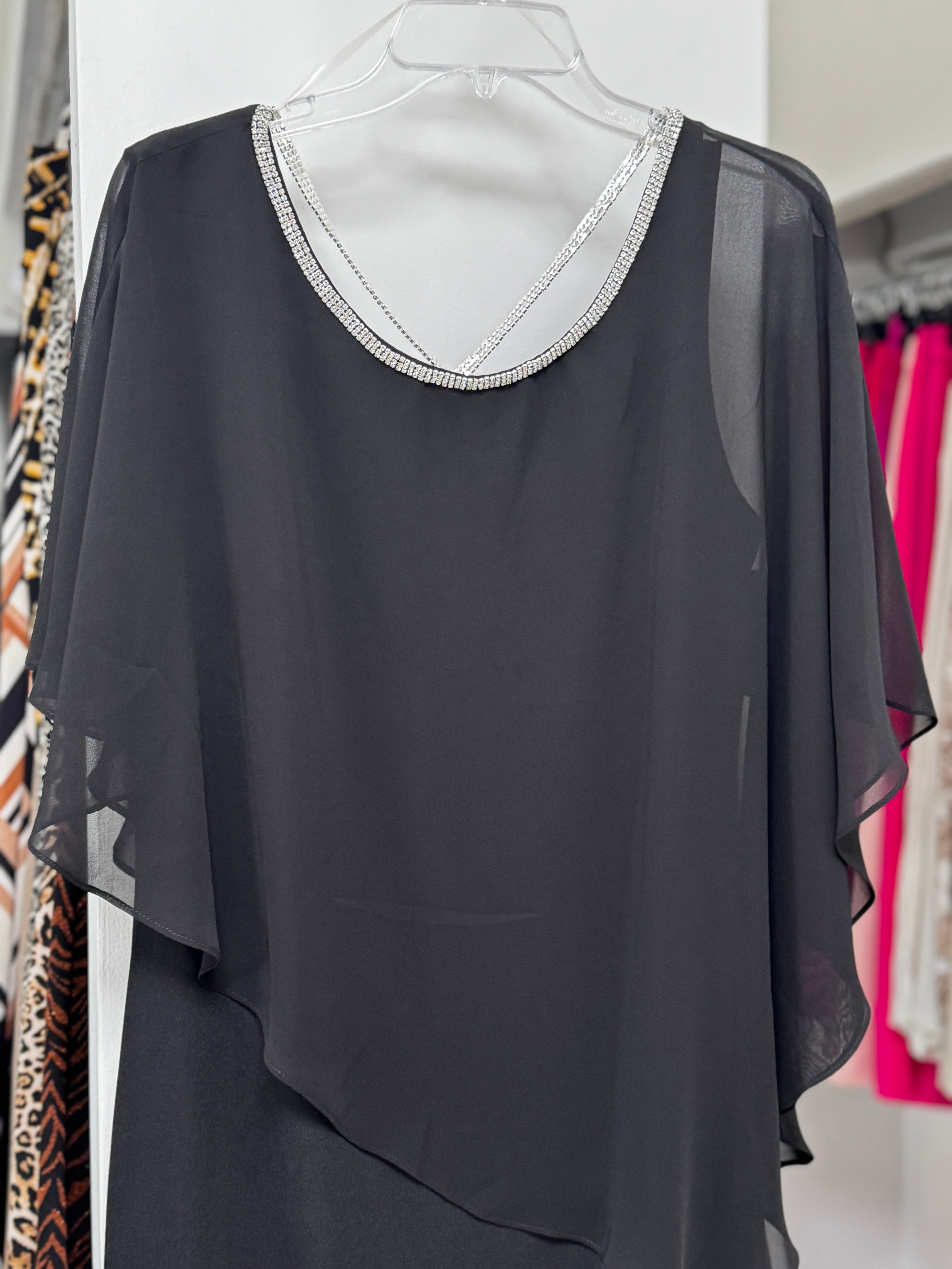 VESTIDO LARGO NEGRO 9113