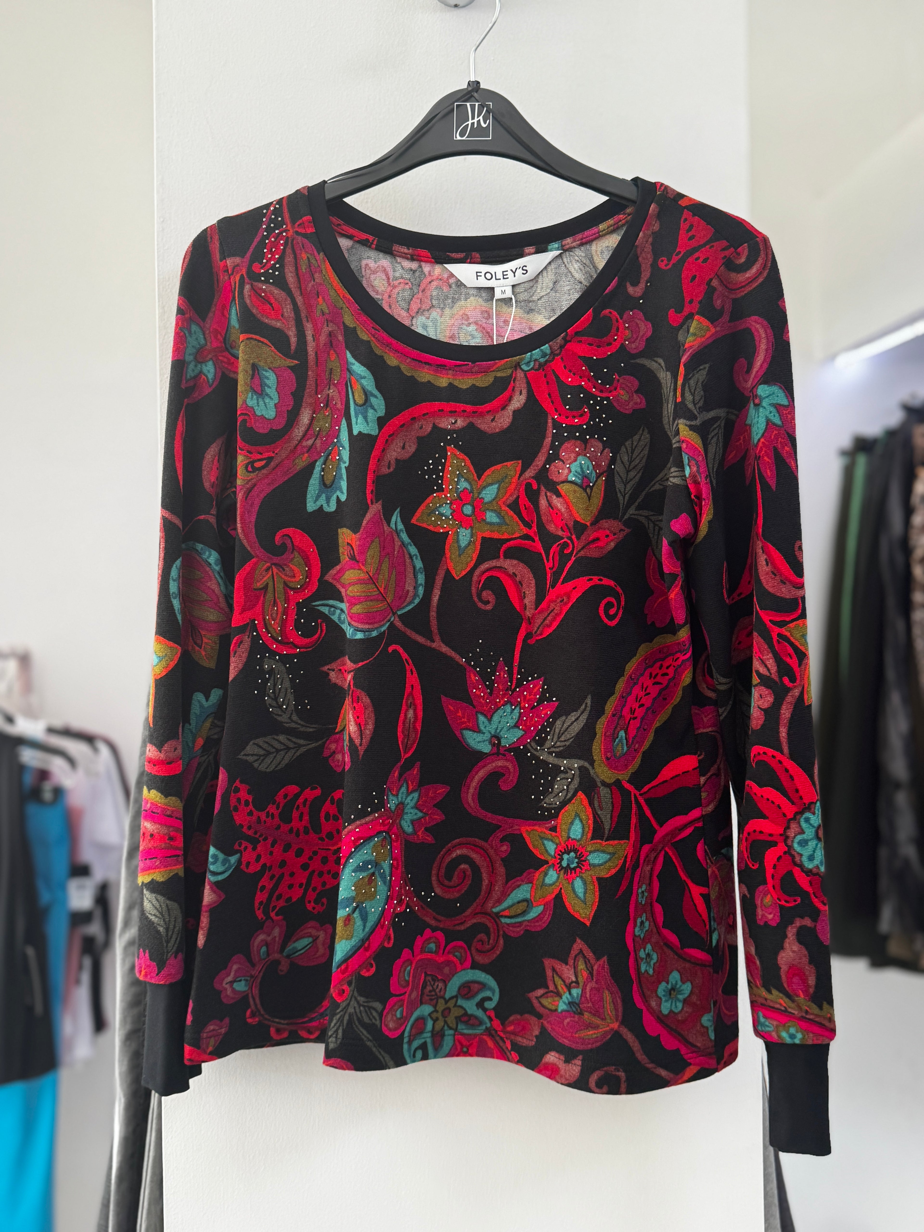 BLUSA NEGRA ESTAMPADA 225973