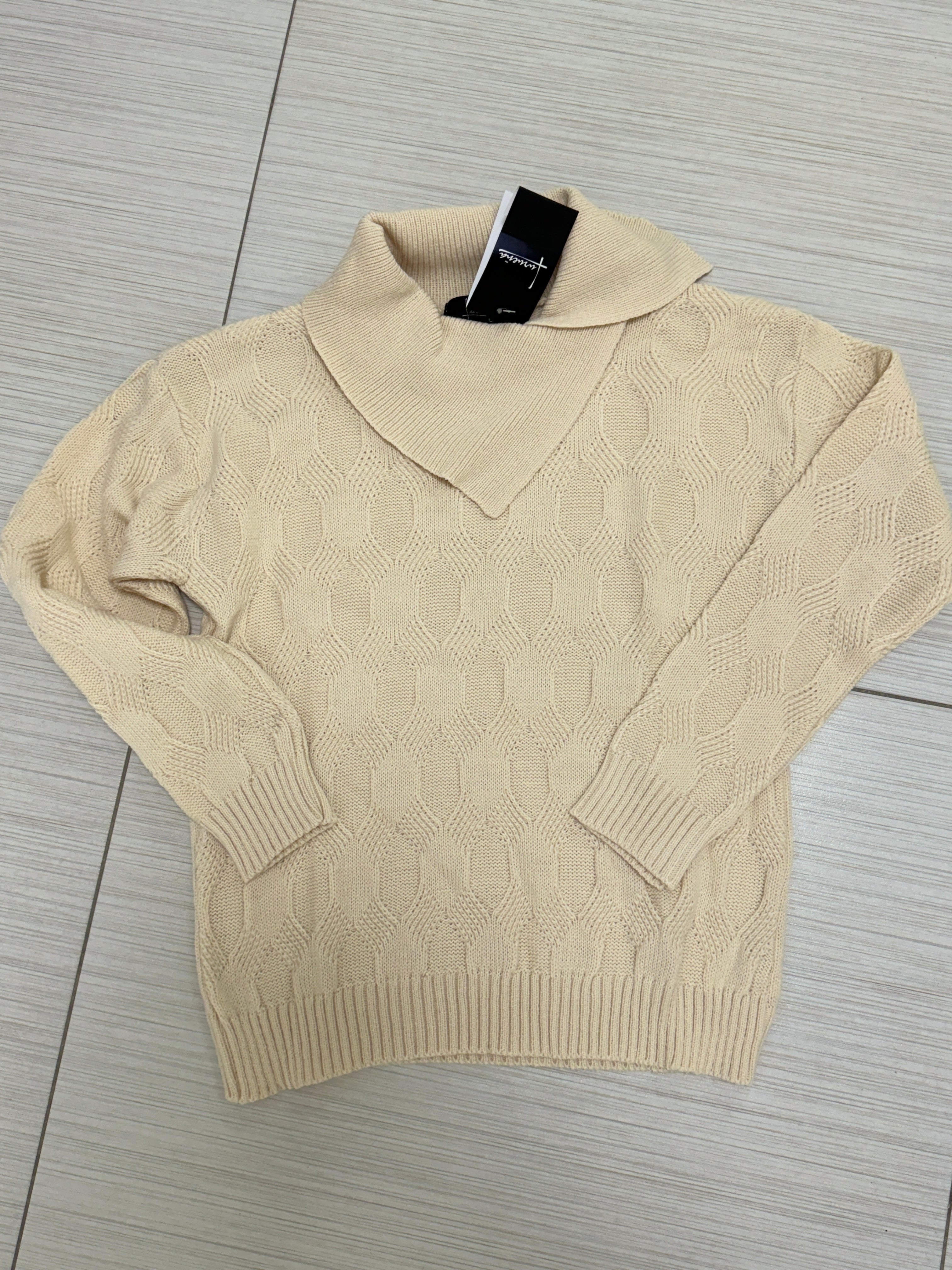 SUÉTER TEJIDO BEIGE/CAFÉ/NEGRO L33330