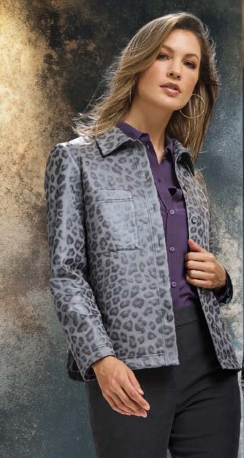 CHAQUETA PRINT GRIS 225318