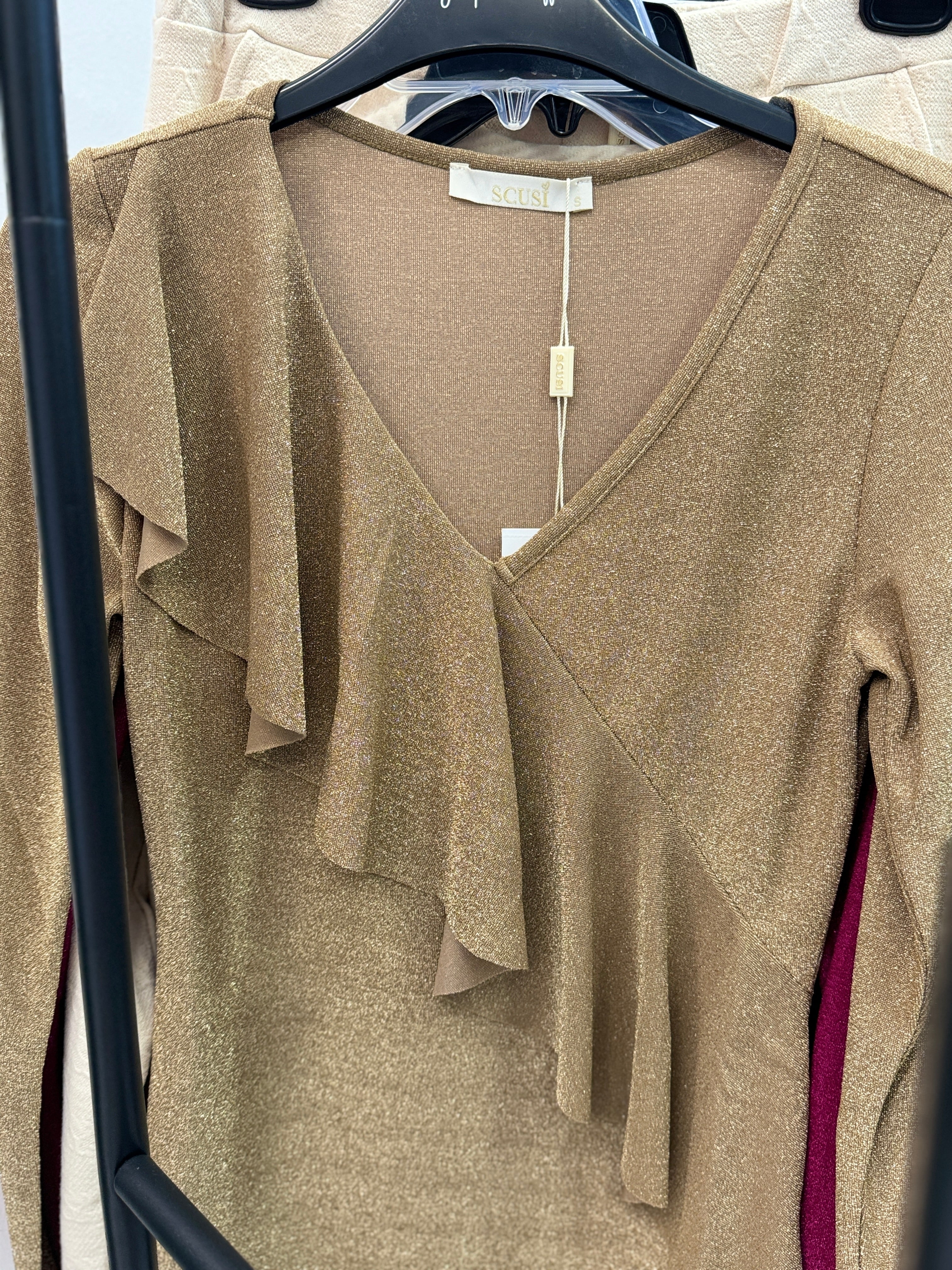 BLUSA BEIGE/BERENJENA/NEGRO 38344