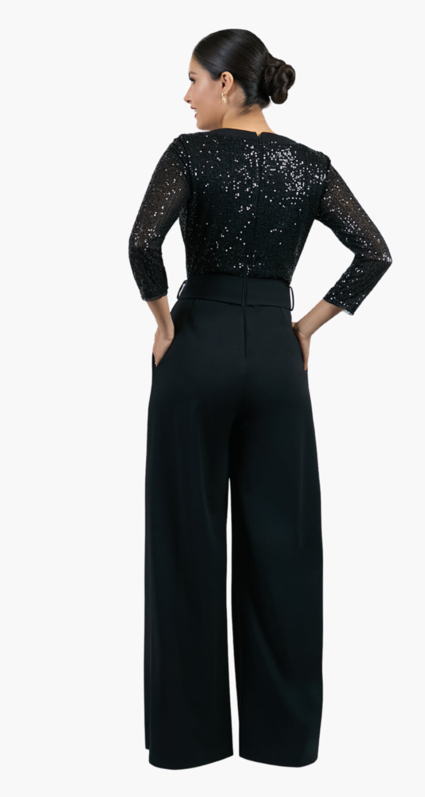 JUMPSUIT BORDADO NEGRO/VINO 57280