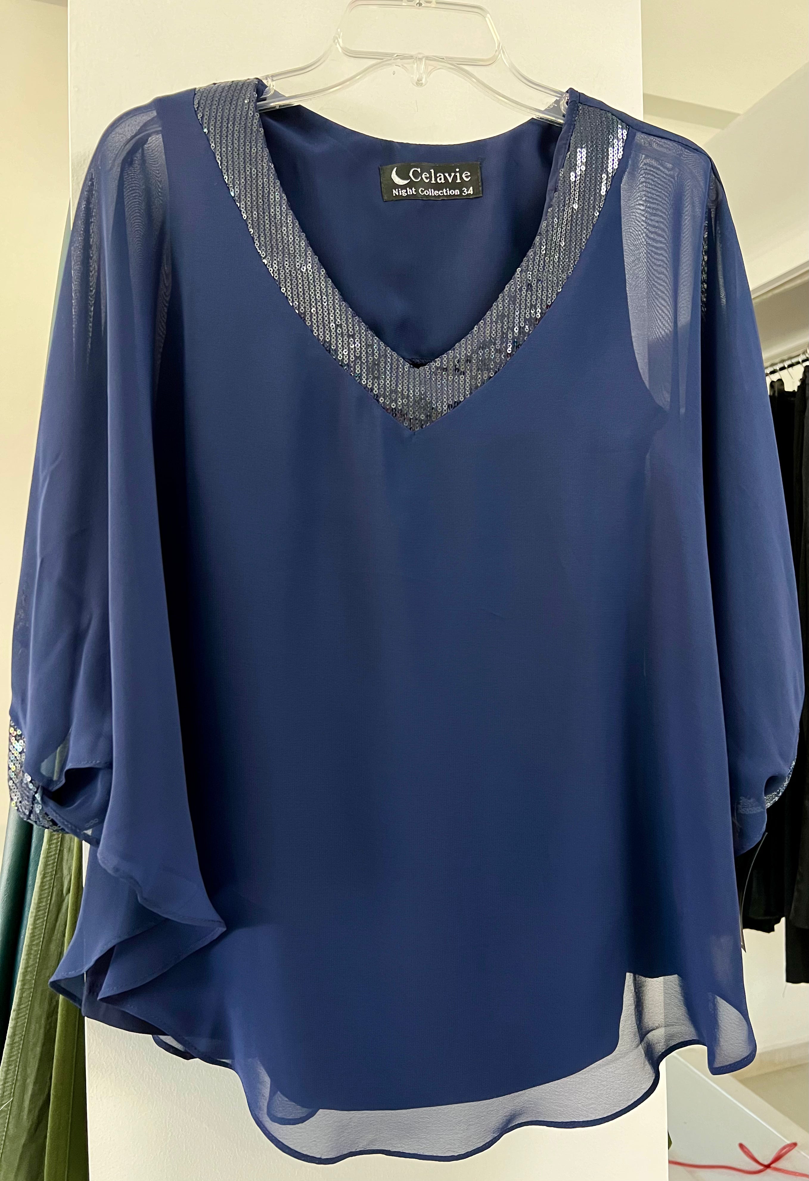 BLUSA GASA NEGRO/MARINO/BLANCO