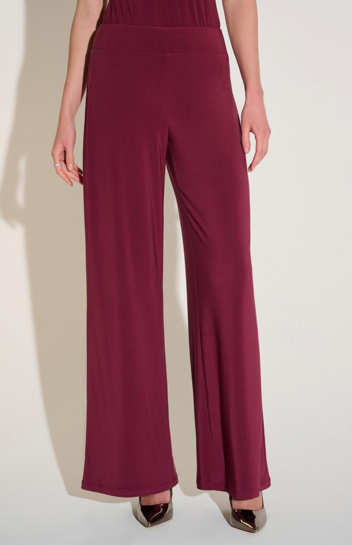 PANTALÓN PALAZZO VINO/AZUL 221340F25