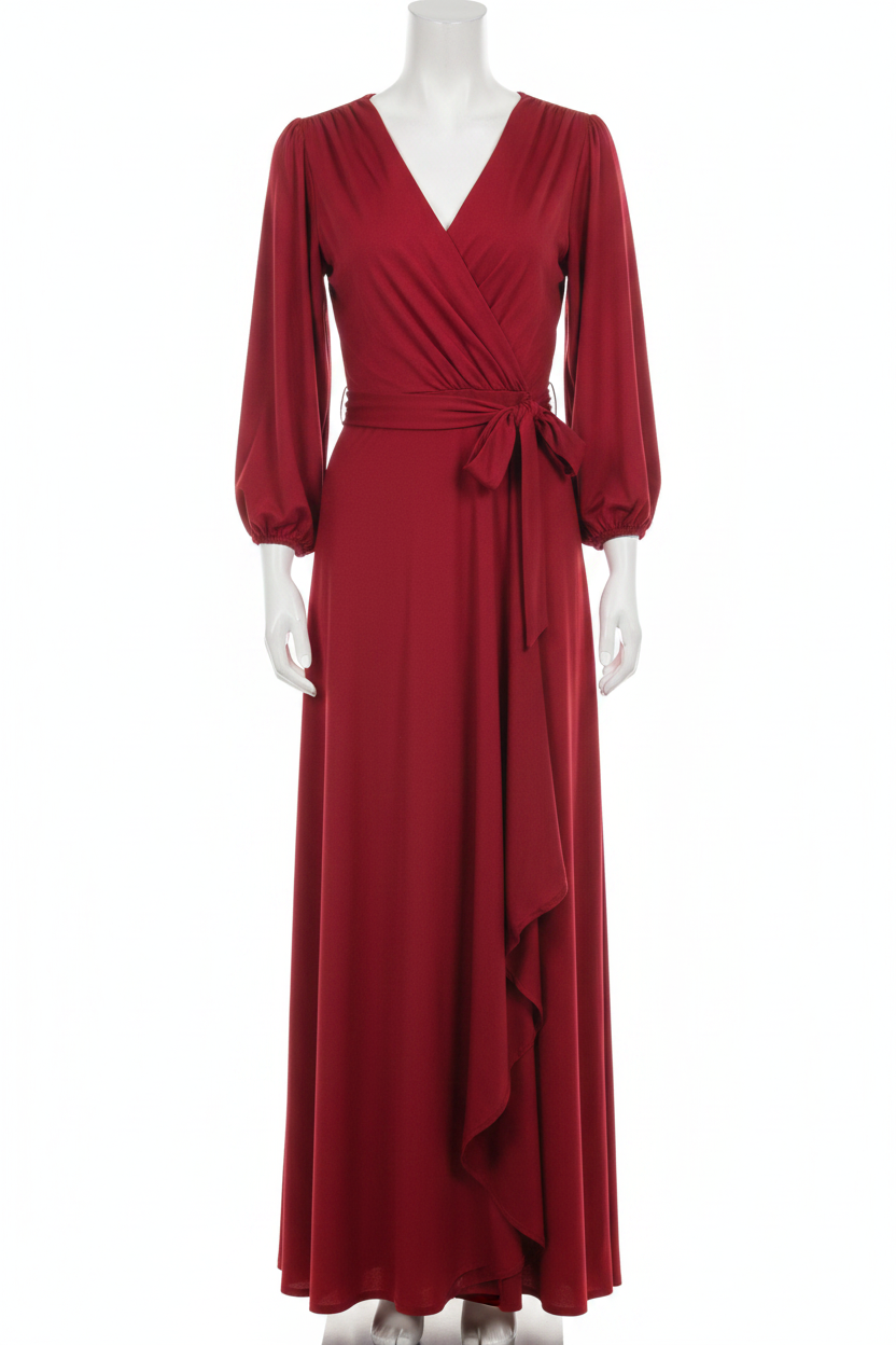 VESTIDO LARGO AZUL REY/ VERDE ESMERALDA/ROJO 56610