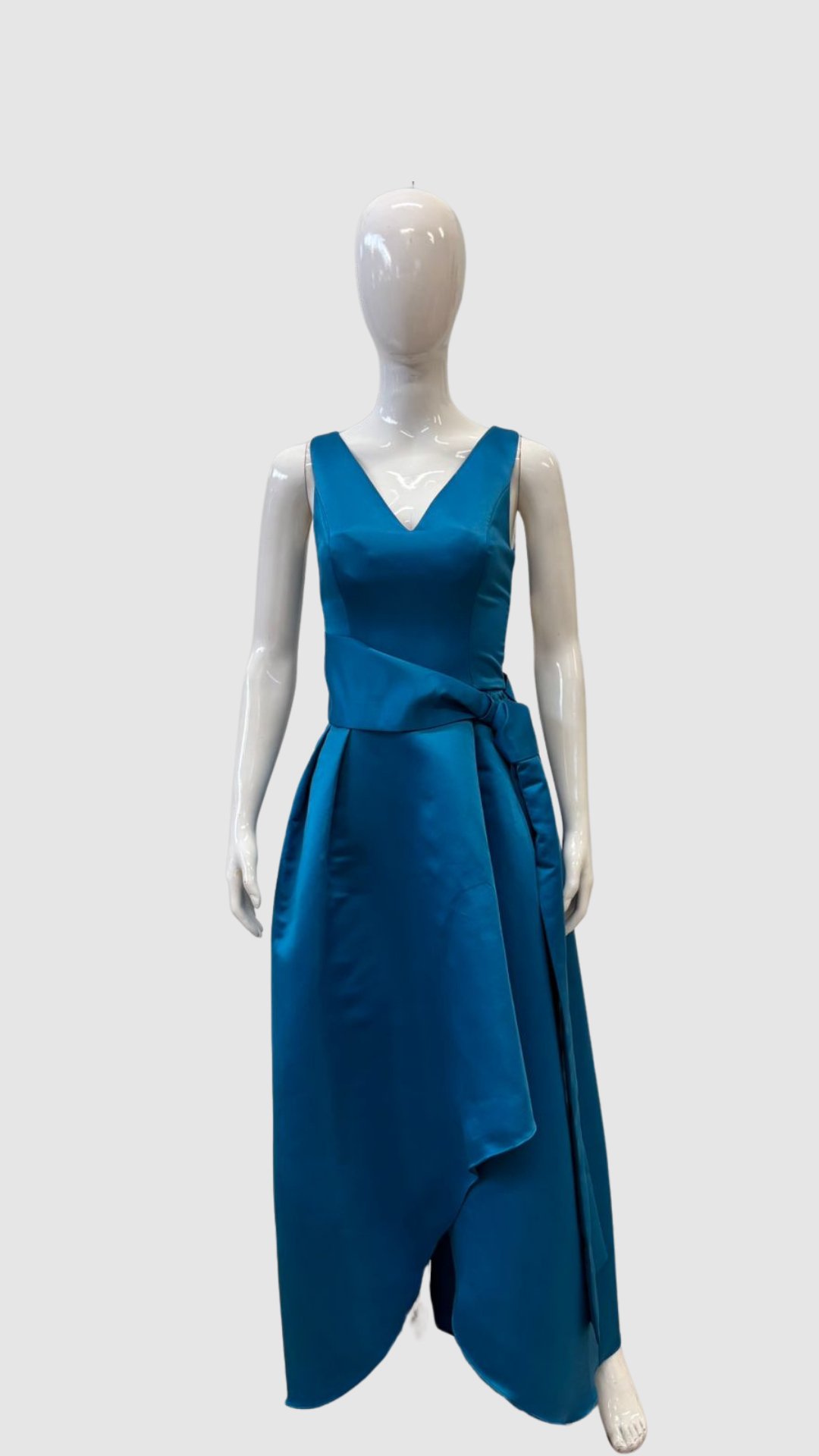 VESTIDO TURQUESA CORTO LARGO 57238