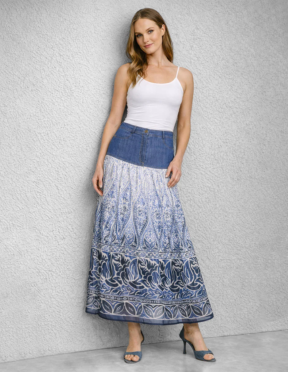 FALDA AZUL PRINT 126412