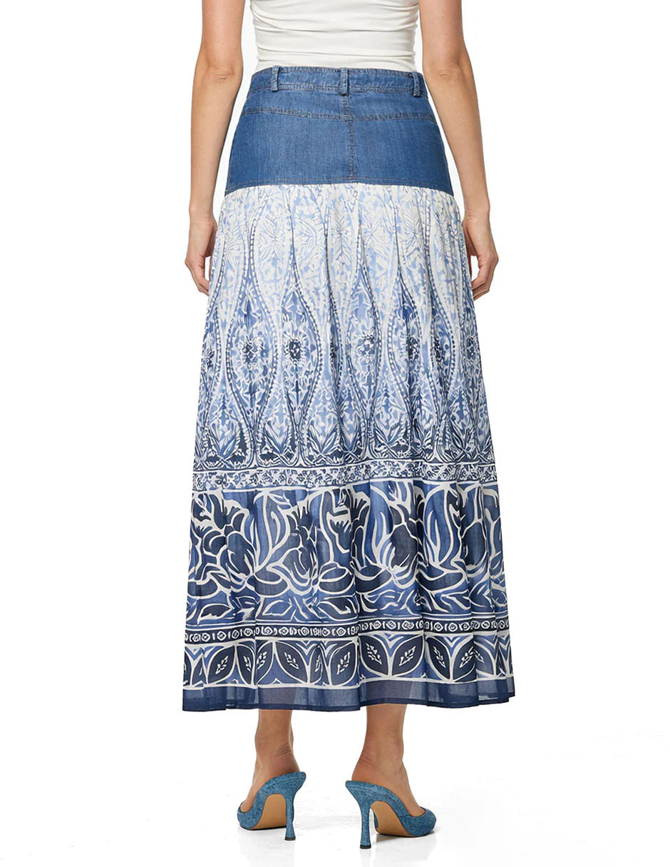 FALDA AZUL PRINT 126412