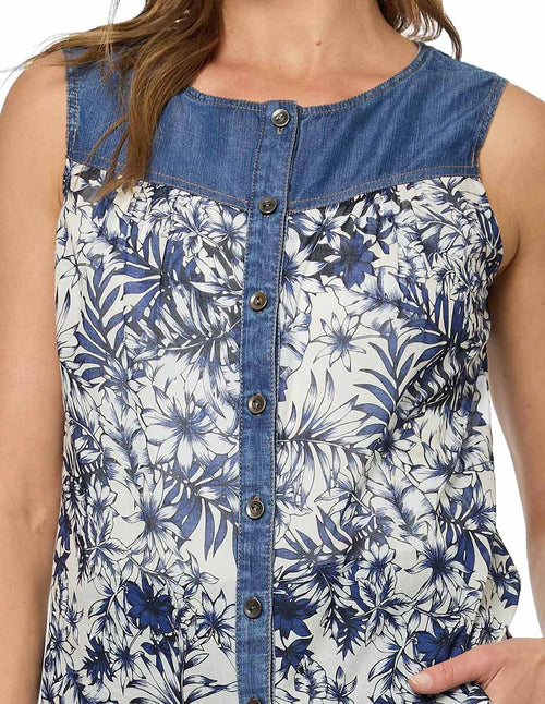 BLUSA AZUL PRINT 126411