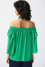 Cargar imagen en el visor de la galería, BLUSA FIUSCHA/VERDE OFF-SHOULDER
