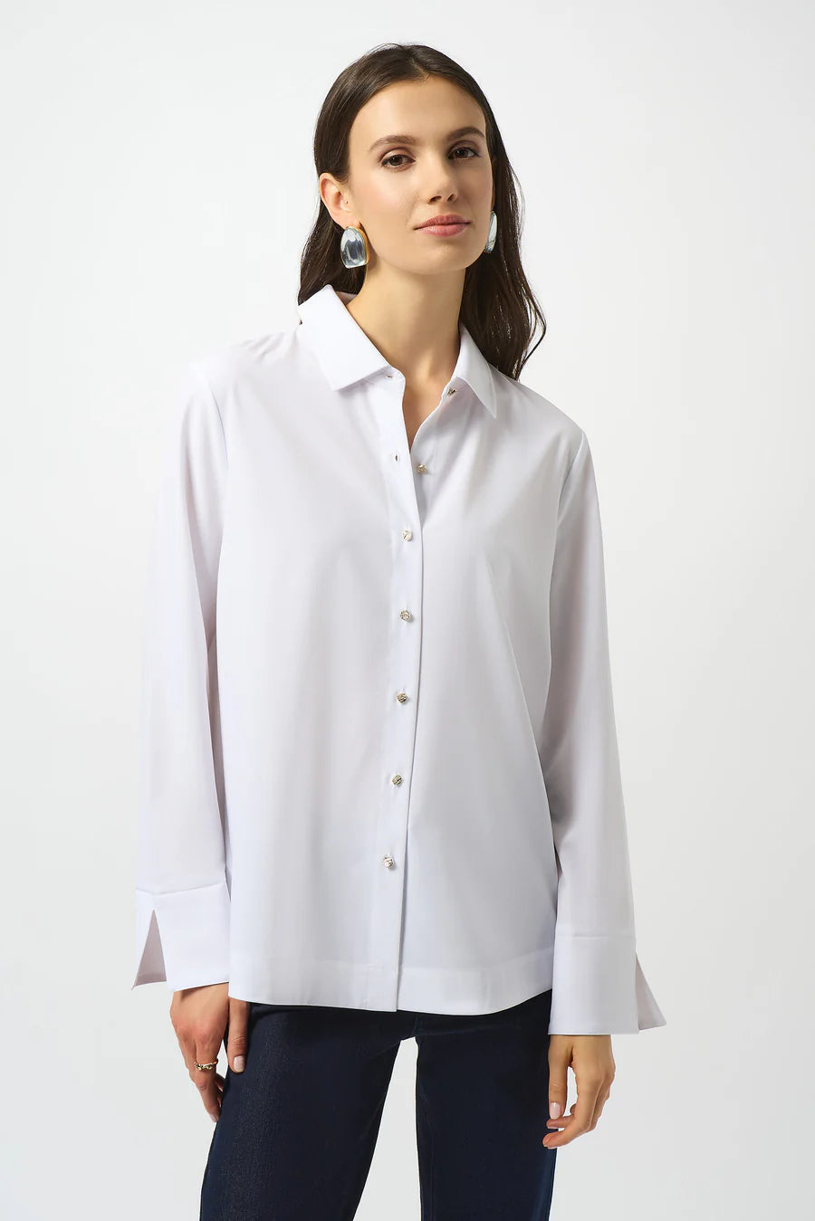 BLUSA CAMISERA AZUL REY/BLANCO 253923