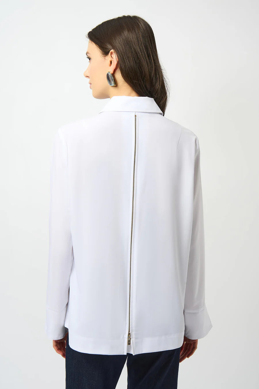 BLUSA CAMISERA AZUL REY/BLANCO 253923