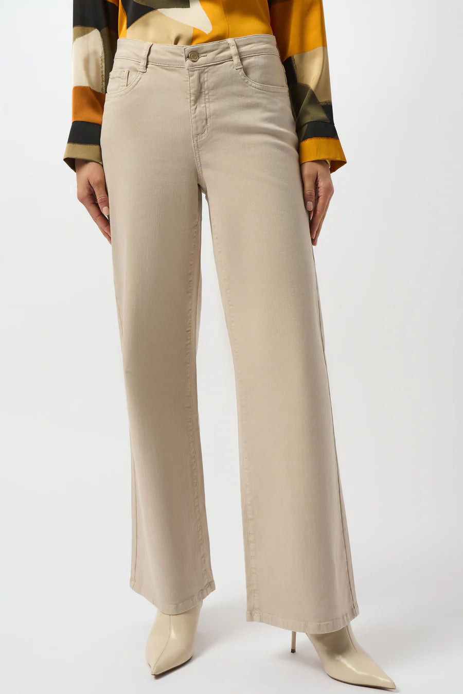 PANTALÓN JEANS VERDE/BEIGE 253950