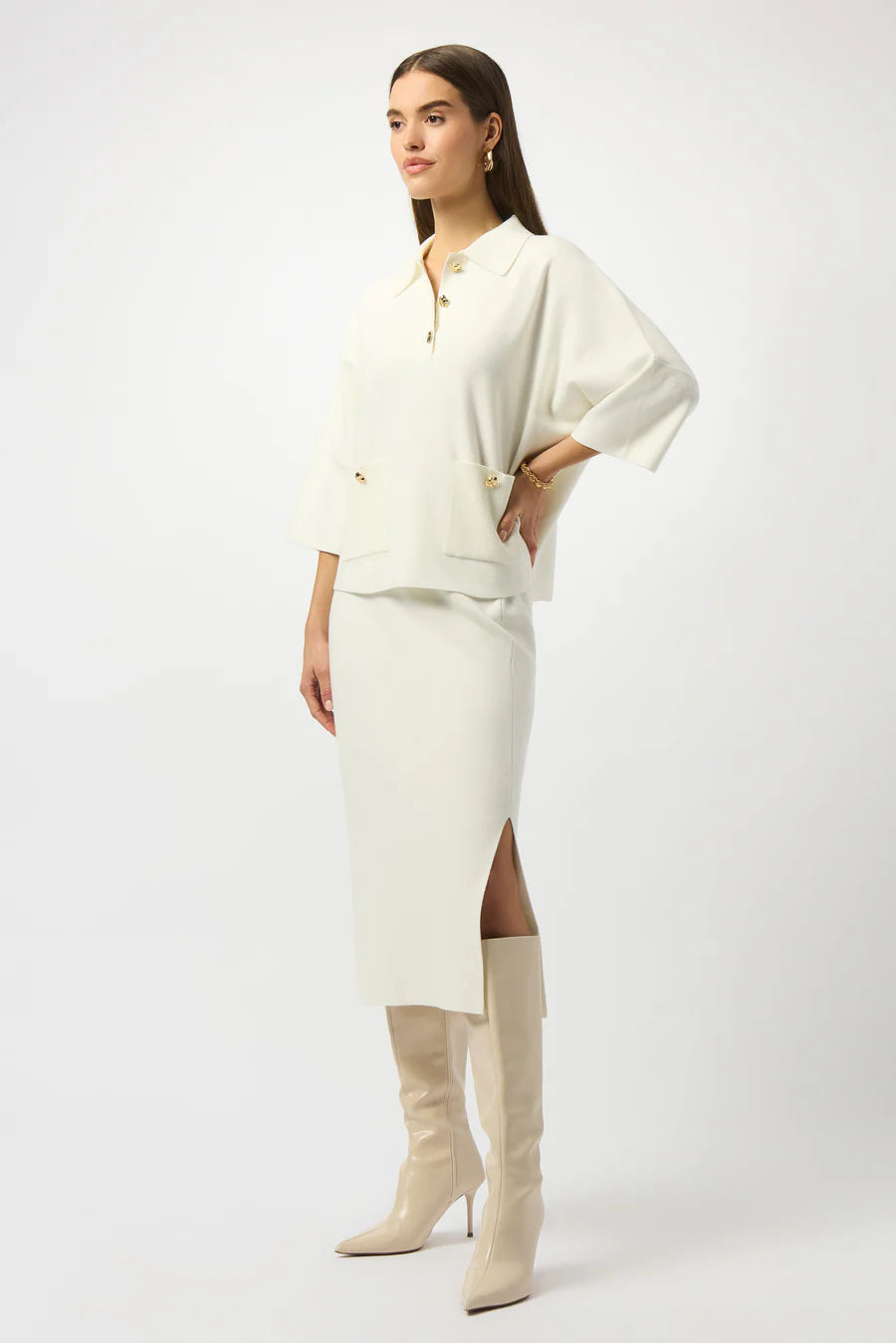 FALDA TEJIDA BLANCA/VINO 243967F25