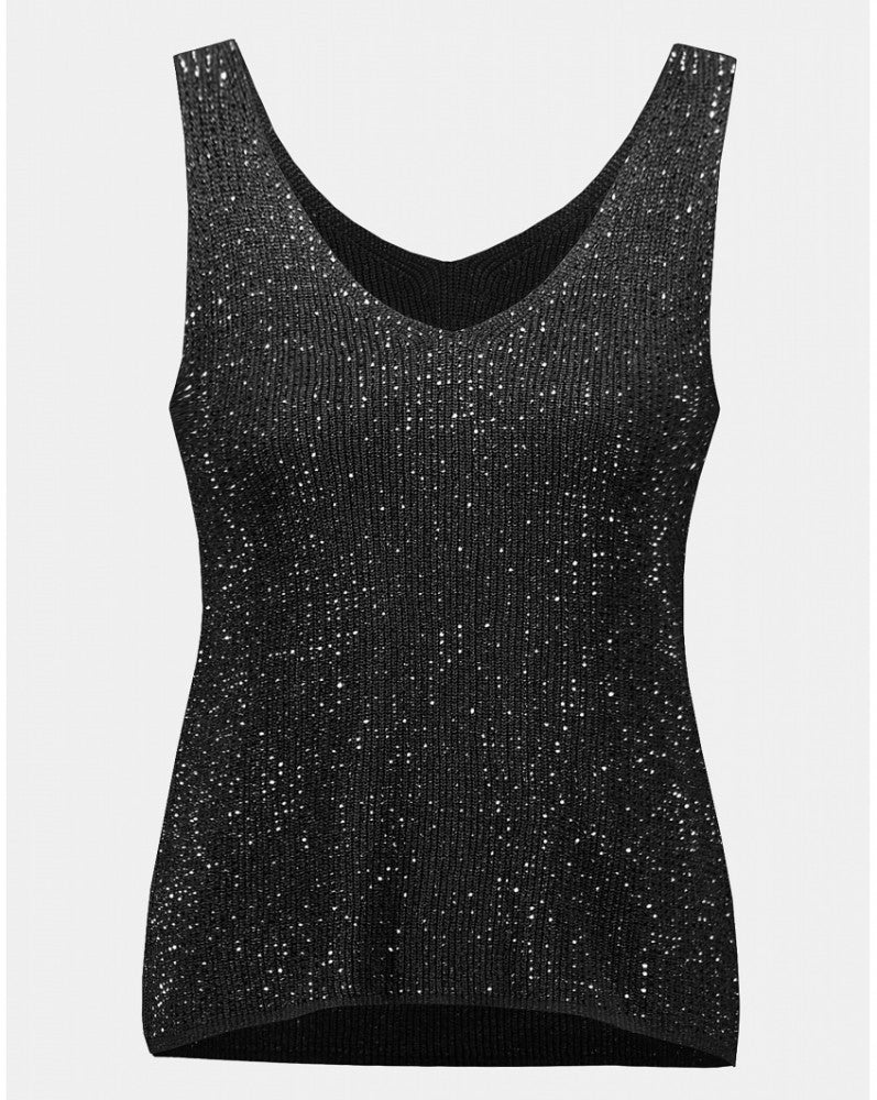 BLUSA TOP NEGRO/VINO 252915F25