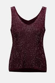 BLUSA TOP NEGRO/VINO 252915F25