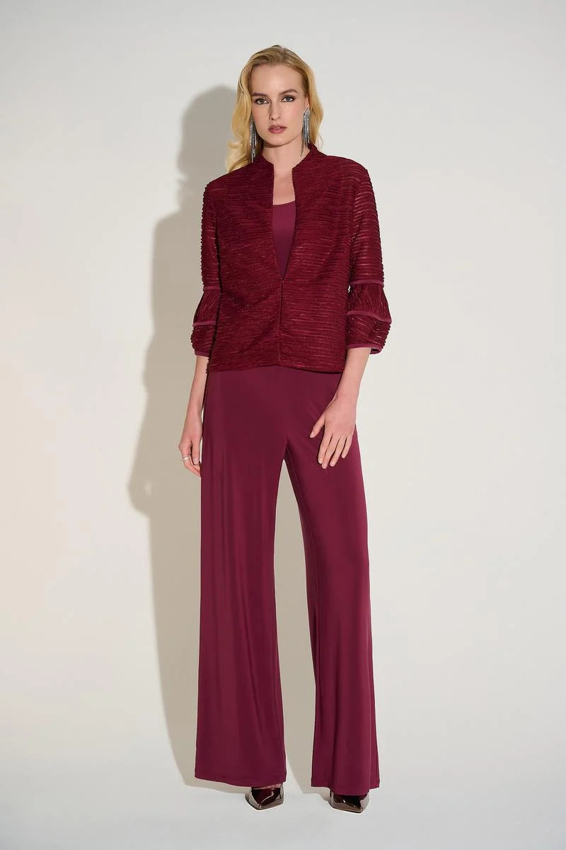 PANTALÓN PALAZZO VINO/AZUL 221340F25