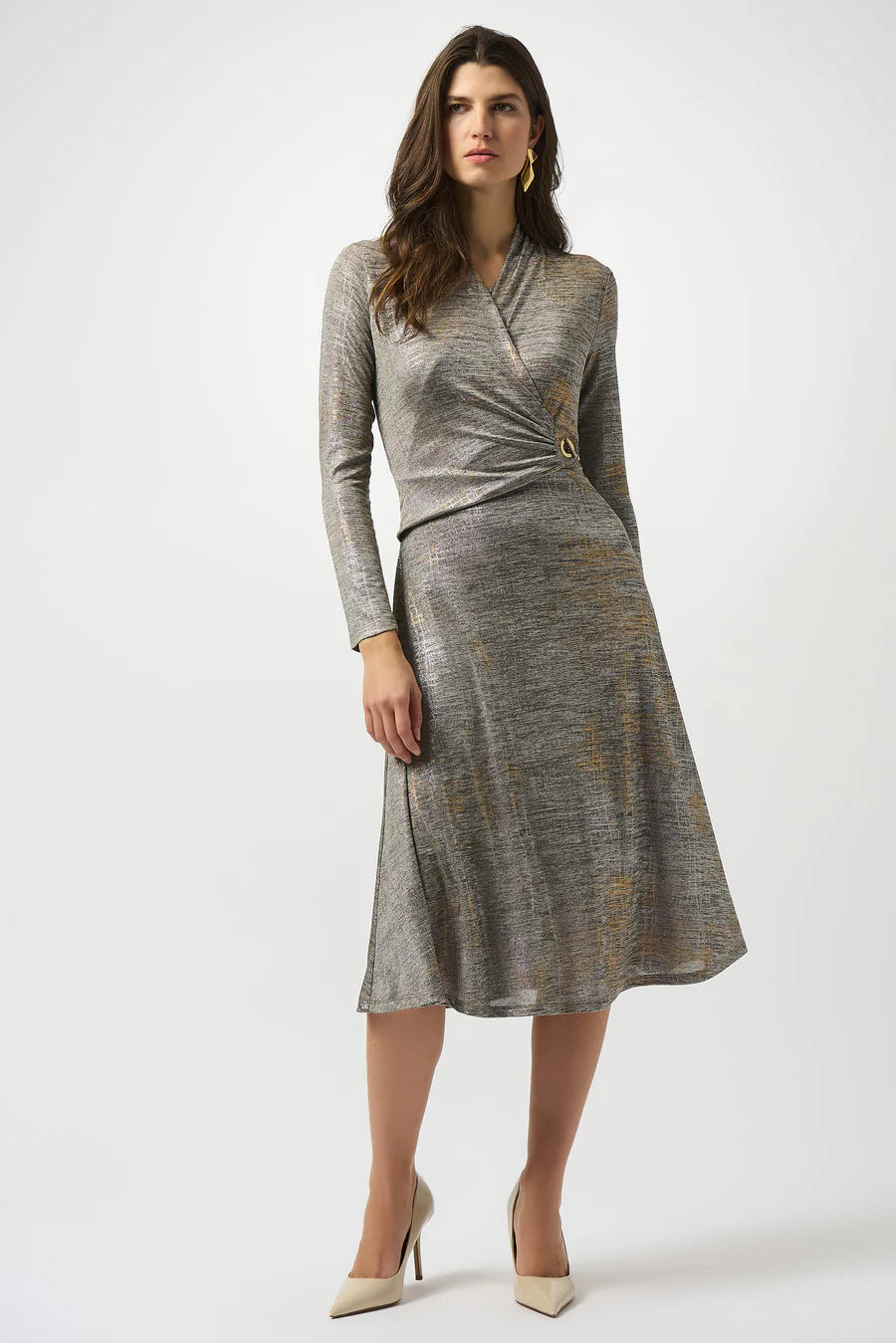 VESTIDO MIDI BEIGE 253285