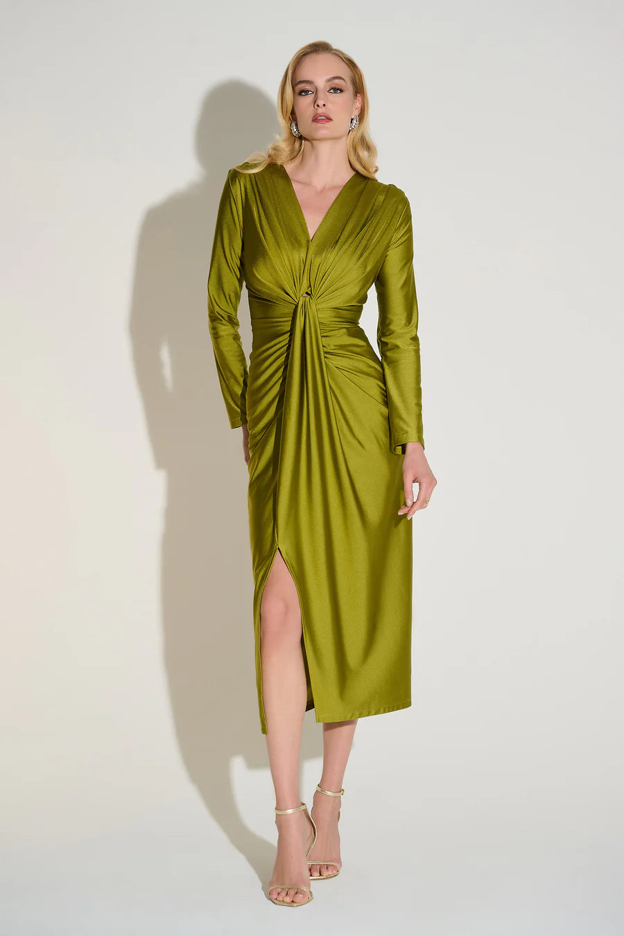VESTIDO MIDI VINO/VERDE 253714