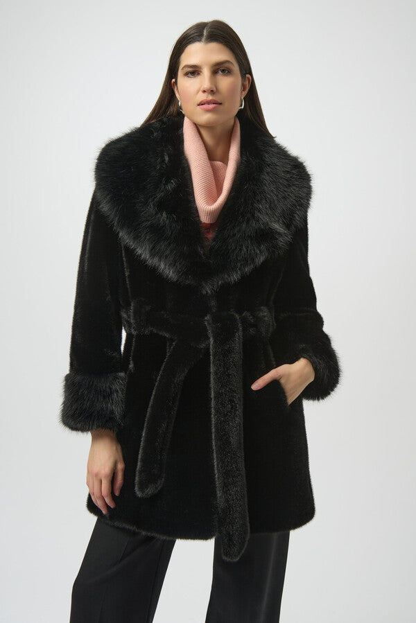 ABRIGO NEGRO PELUCHE 254907