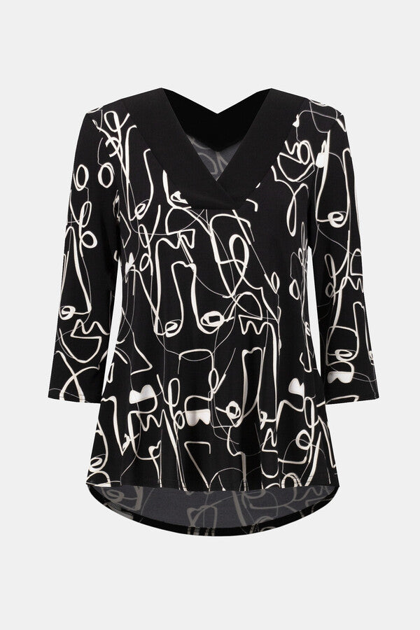 BLUSA NEGRA ESTAMPADA 253138
