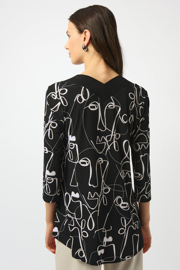 BLUSA NEGRA ESTAMPADA 253138