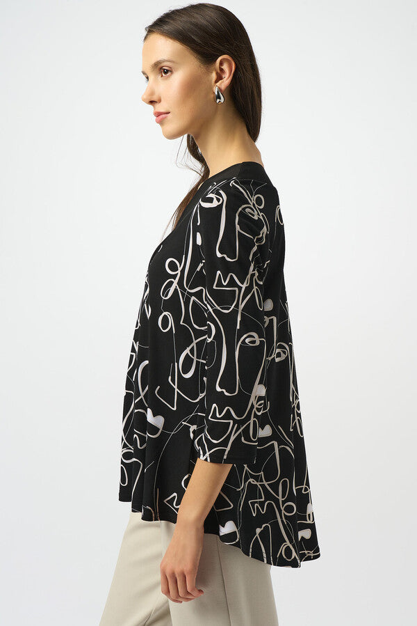 BLUSA NEGRA ESTAMPADA 253138