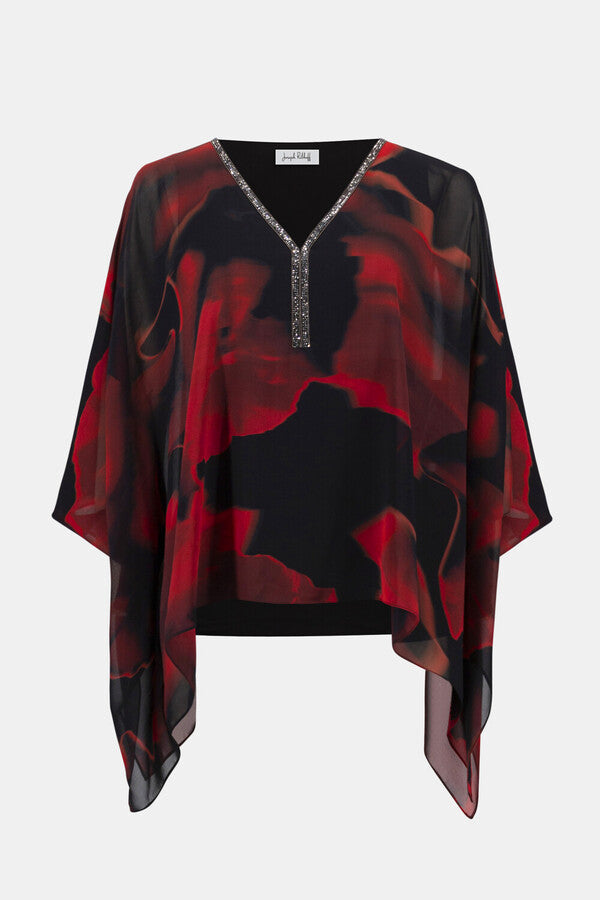 BLUSA NEGRA ESTAMPADA 254090