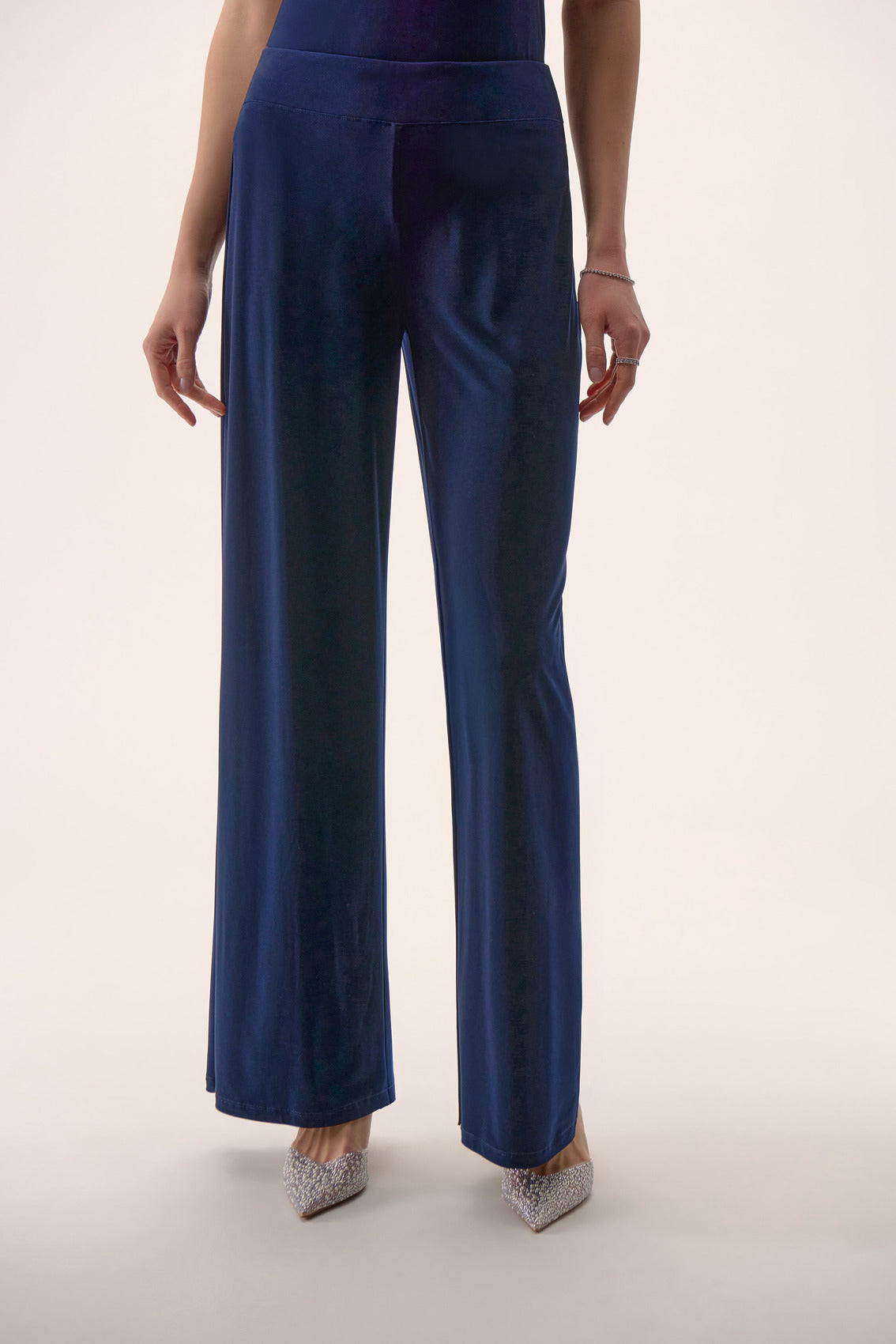 PANTALÓN PALAZZO VINO/AZUL 221340F25