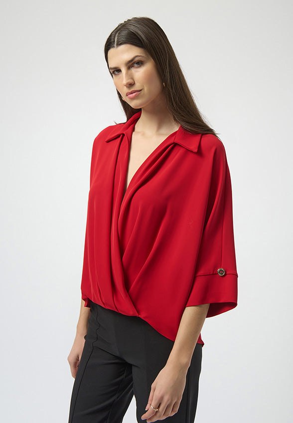 BLUSA BLANCA/ROJA 254031