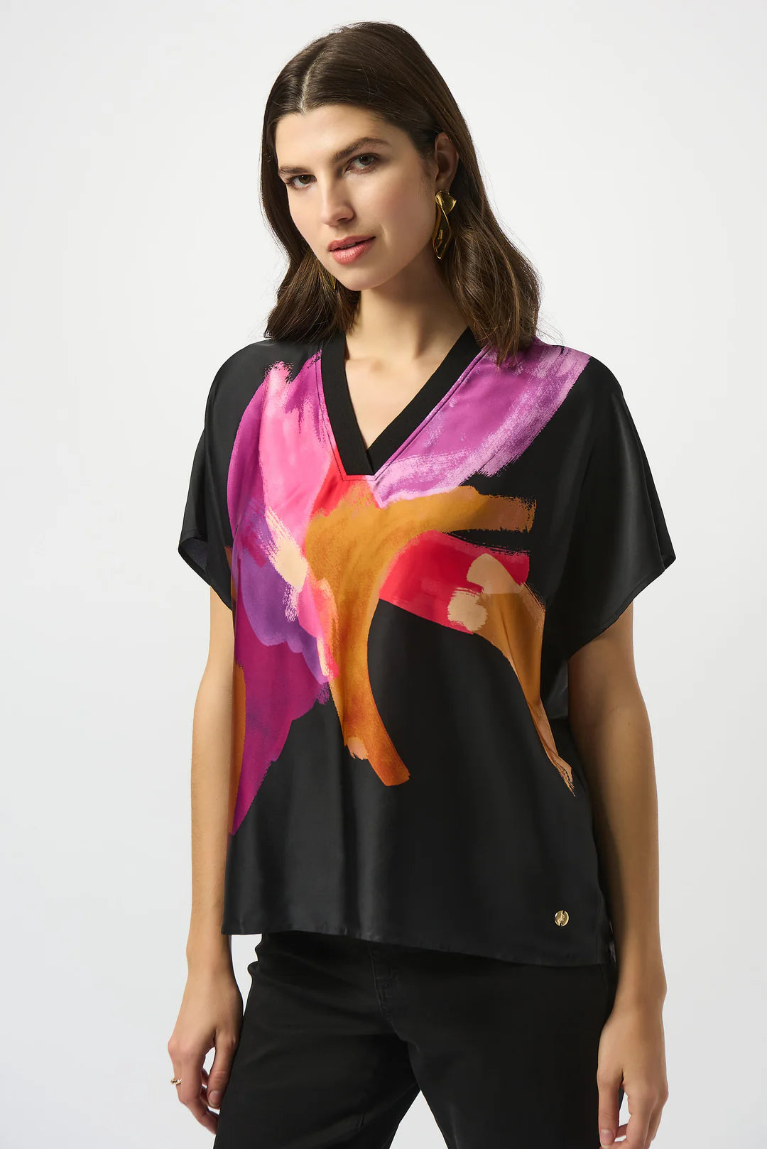 BLUSA NEGRA ESTAMPADA 253922