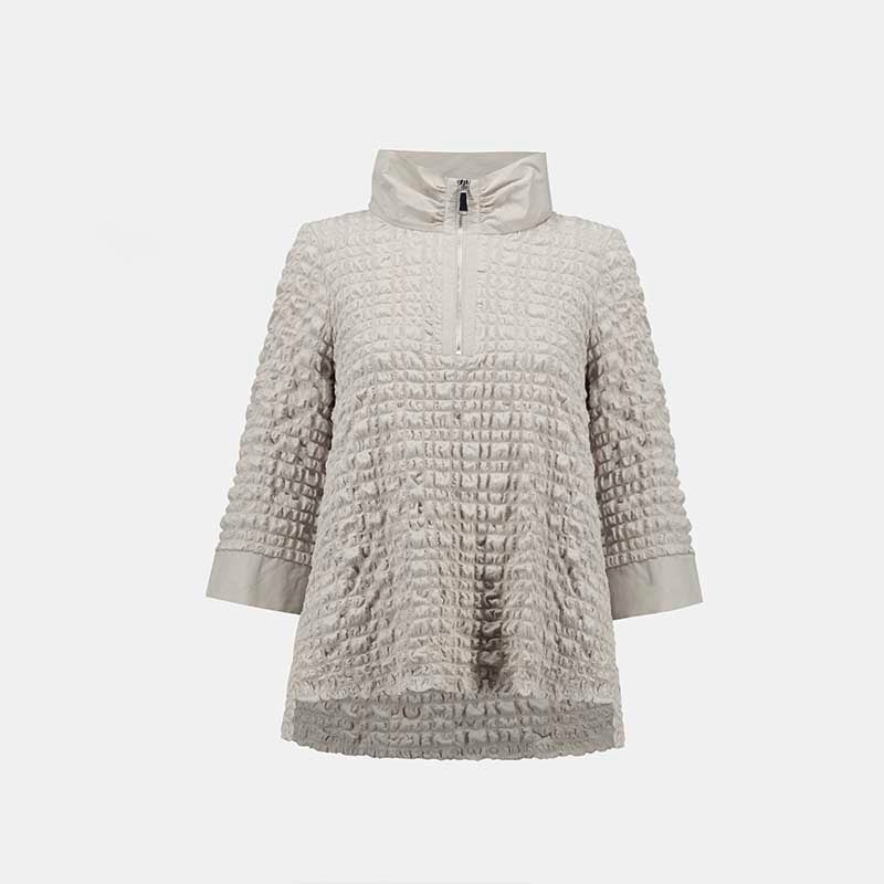 BLUSA BEIGE CORRUGADA 253070
