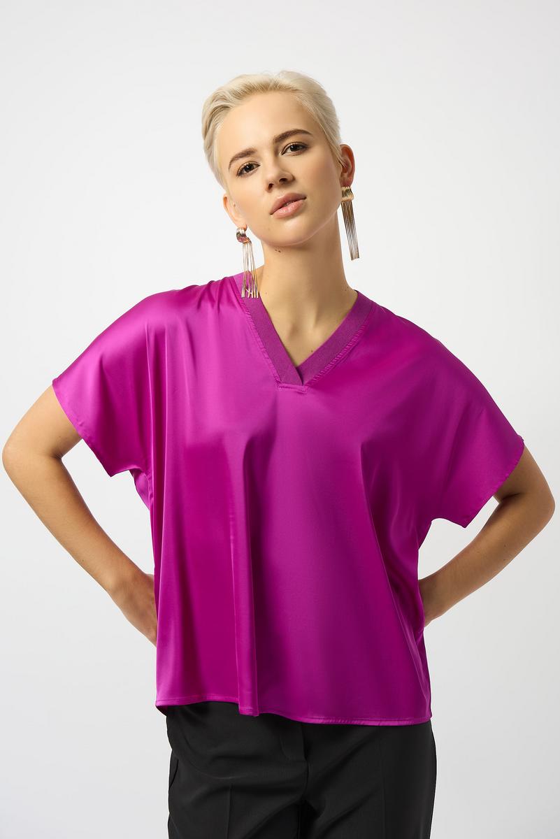 BLUSA MOSTAZA/BUGAMBILIA SATÉN 253921