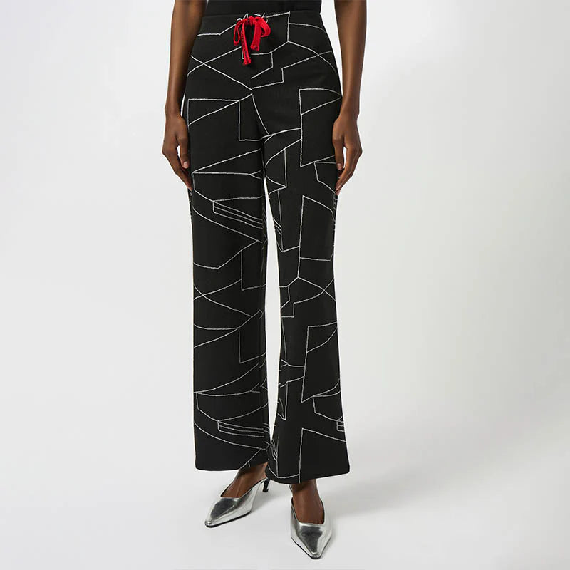PANTALÓN NEGRO ESTAMPADO 253080