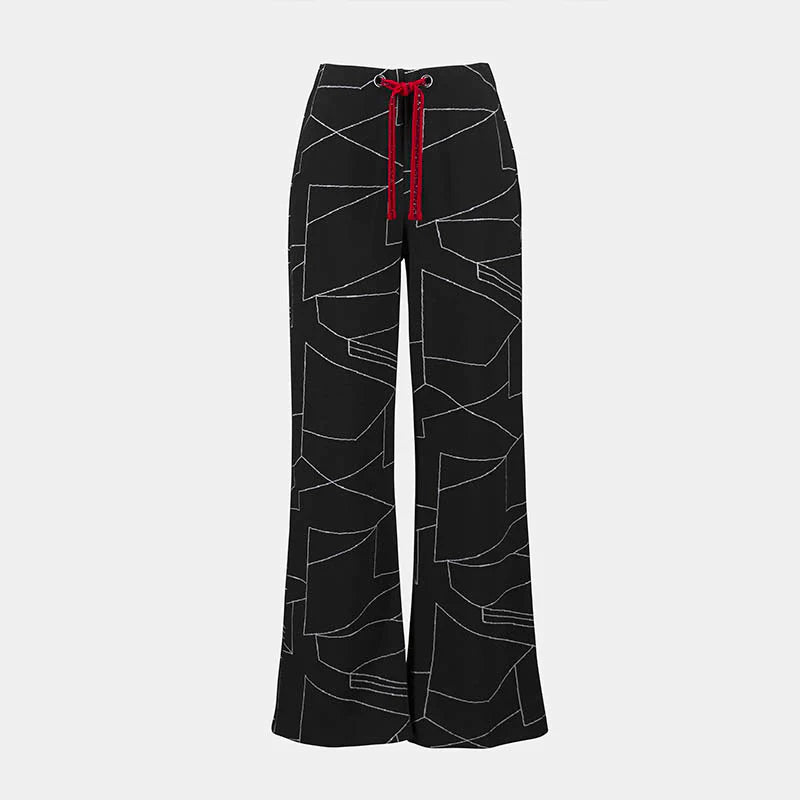 PANTALÓN NEGRO ESTAMPADO 253080