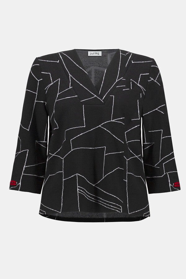 BLUSA NEGRA ESTAMPADA 253079