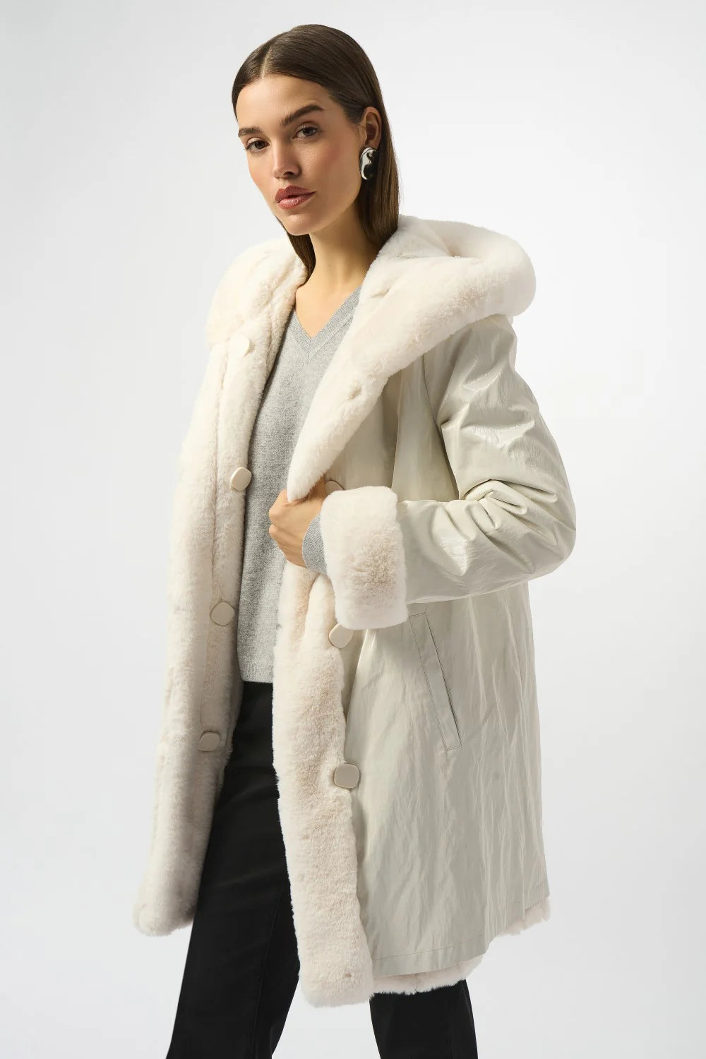 ABRIGO BLANCO REVERSIBLE 253926