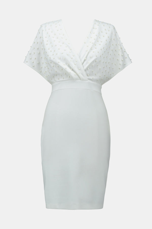 VESTIDO CORTO BLANCO PERLAS
