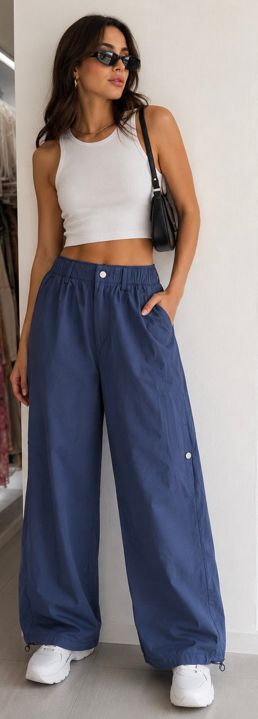 PANTALÓN RELAJADO MARINO/NEGRO/OLIVO/SHEDRON 2506